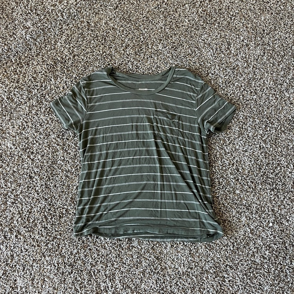 Missimo Green Striped T-Shirt - XS